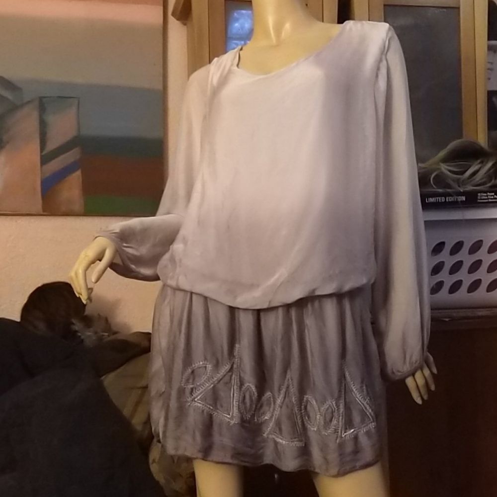 Gray Ombre Long Sleeved Top or Short Dress.